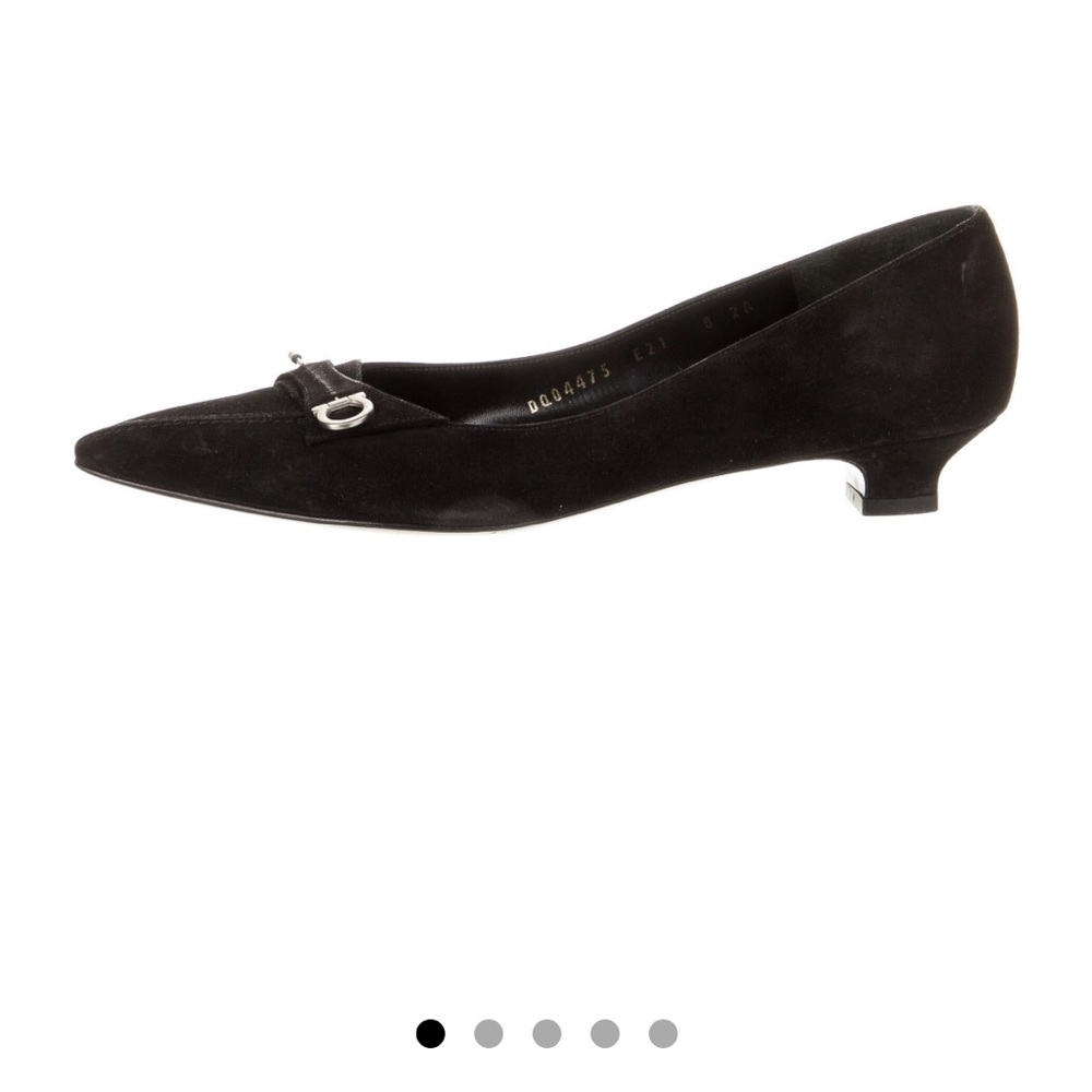 Salvatore Ferragamo black suede pumps